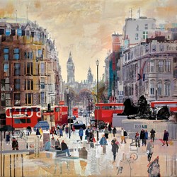 Brolly Good by Tom Butler - Paper on Board sized 16x16 inches. Available from Whitewall Galleries